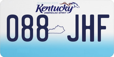 KY license plate 088JHF