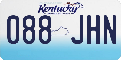 KY license plate 088JHN