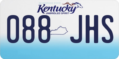 KY license plate 088JHS