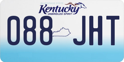 KY license plate 088JHT