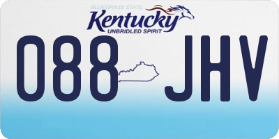 KY license plate 088JHV