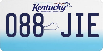 KY license plate 088JIE