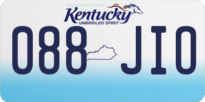 KY license plate 088JIO