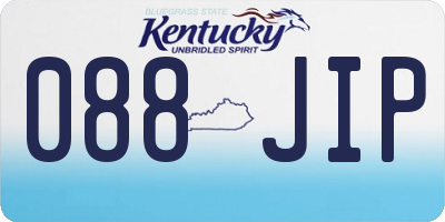 KY license plate 088JIP