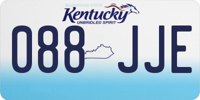 KY license plate 088JJE