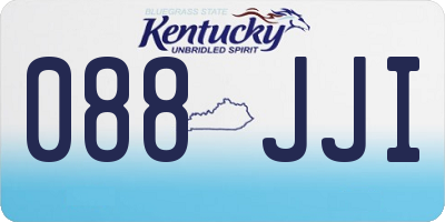 KY license plate 088JJI