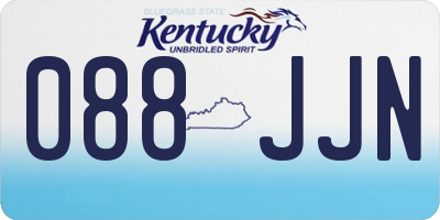 KY license plate 088JJN
