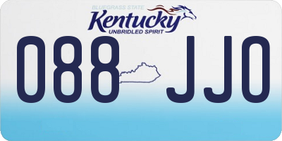 KY license plate 088JJO