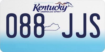 KY license plate 088JJS