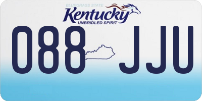 KY license plate 088JJU