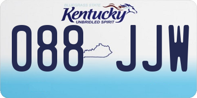 KY license plate 088JJW