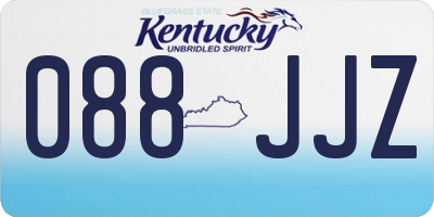 KY license plate 088JJZ