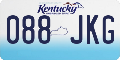 KY license plate 088JKG