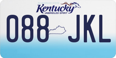 KY license plate 088JKL