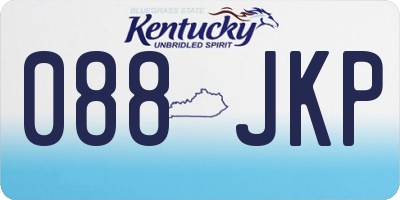 KY license plate 088JKP