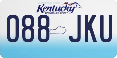 KY license plate 088JKU
