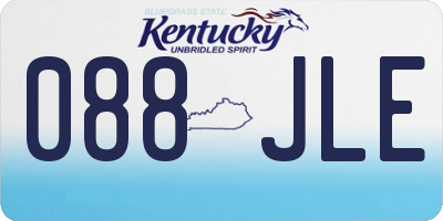 KY license plate 088JLE