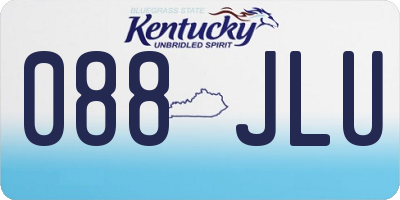 KY license plate 088JLU