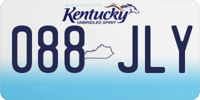 KY license plate 088JLY