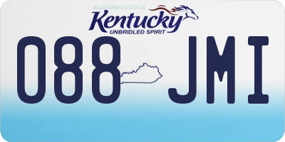 KY license plate 088JMI