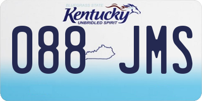 KY license plate 088JMS