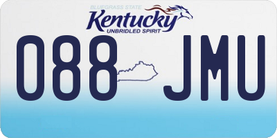 KY license plate 088JMU