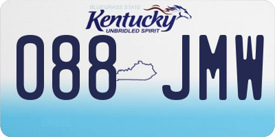 KY license plate 088JMW