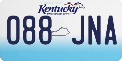KY license plate 088JNA