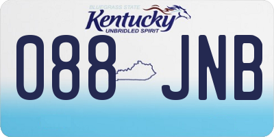 KY license plate 088JNB
