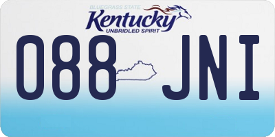 KY license plate 088JNI