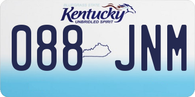 KY license plate 088JNM