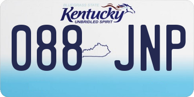 KY license plate 088JNP