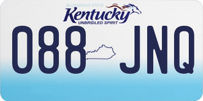 KY license plate 088JNQ