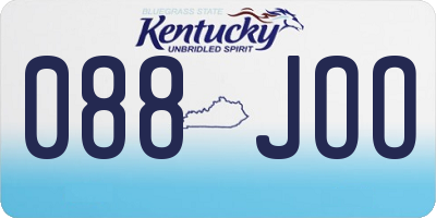 KY license plate 088JOO
