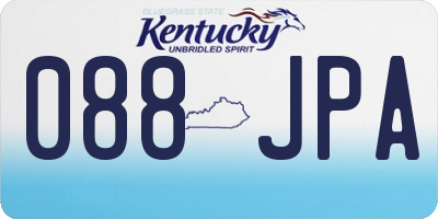 KY license plate 088JPA