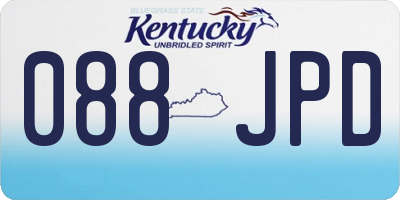 KY license plate 088JPD