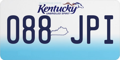 KY license plate 088JPI