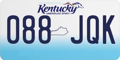 KY license plate 088JQK