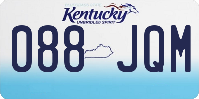 KY license plate 088JQM