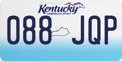 KY license plate 088JQP