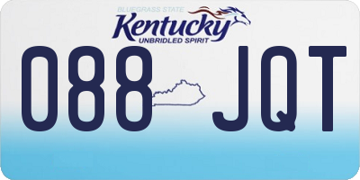 KY license plate 088JQT