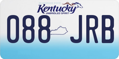 KY license plate 088JRB