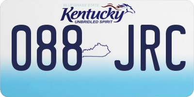 KY license plate 088JRC