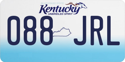 KY license plate 088JRL