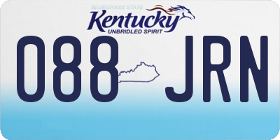 KY license plate 088JRN