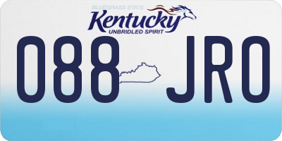 KY license plate 088JRO