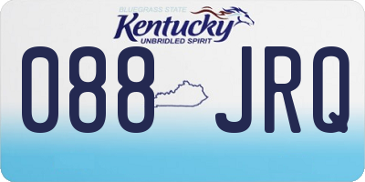 KY license plate 088JRQ