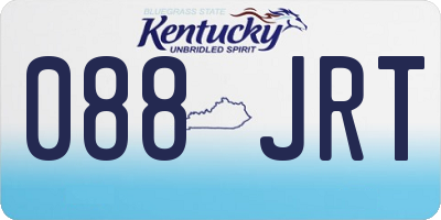 KY license plate 088JRT