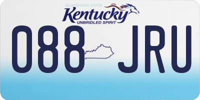KY license plate 088JRU