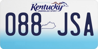 KY license plate 088JSA